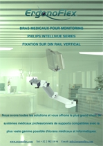 Nos Bras médicaux pour Monitoring Philips Intellivue Series fixation sur Din Rail Vertical