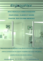 Nos Bras médicaux Combo Standards pour écran, clavier et souris fixation Colonne Médicale